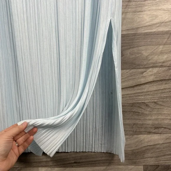 A New Day Maxi Dress Womens Large Blue Ribbed Sleeveless Round Neck Lagenlook - Picture 7 of 15